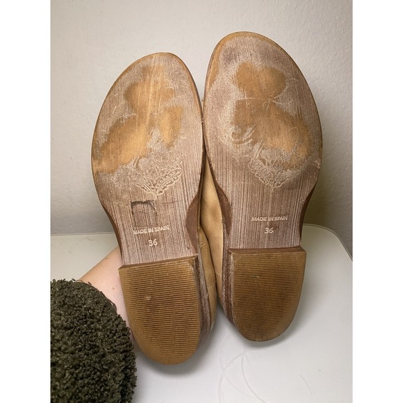 Free People Mont Blanc Sandals Womens Size 36 US 5.5 Tan Open Toe/Side Comfort - Picture 10 of 16
